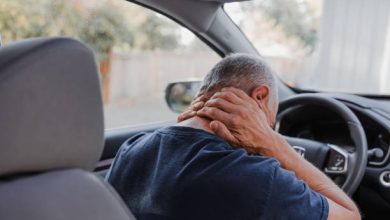 Middle-aged man with neck pain
